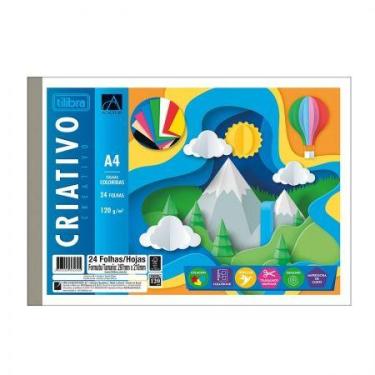 Imagem de Bloco criativo Color Set A4 Académie 8 cores com 24 folhas - Tilibra