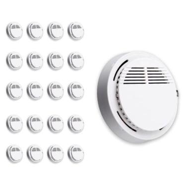 Imagem de Detector de Fumaca Kit 20 Uni 85db Incendio Fogo Alarme Sensor Fotoele