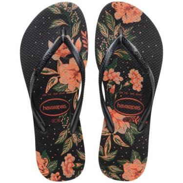 Imagem de Chinelo Havaianas Feminino Slim Organic 35/6 Preto (7909690354666) - G