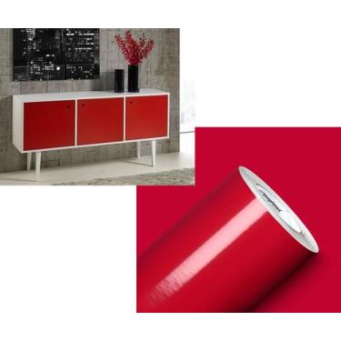 Imagem de Adesivo Para Envelopamento Geladeiras Móveis 3Mx50cm Vermelho - Marca