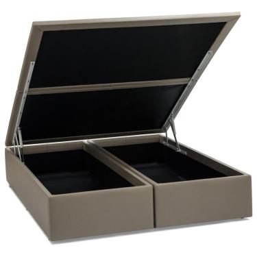 Imagem de Base Baú Physical Corino Bege Queen (158x198x39) - Ortobom