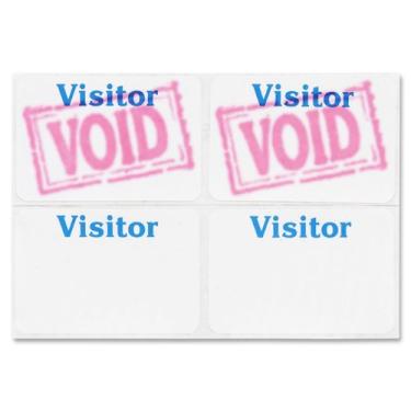 Imagem de C-Line Time's Up! Emblemas de visitante de 1 dia, 7,6 x 5,8 cm, 100 por caixa (97005)