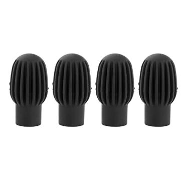 Imagem de YIJU Pacote com 4 amortecedores de mudo de tambor, peças de silicone silenciosas para percussão, baquetas de bateria, acessórios de substituição – preto