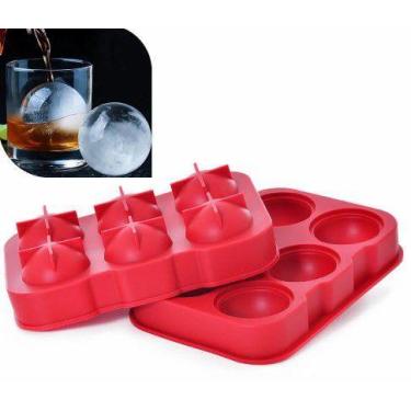 Imagem de Forma De Gelo Silicone 6 Bolas Grandes Whisky Bebida - Online