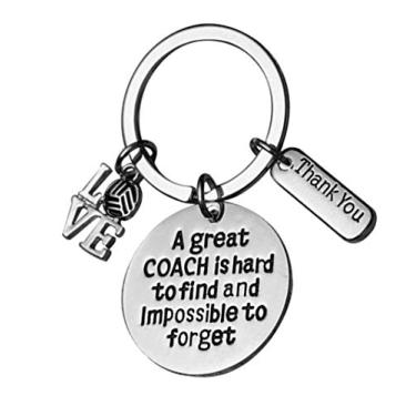 Imagem de Chaveiro de treinador de voleibol, presentes de treinador, ótimo treinador é difícil de encontrar, mas impossível de esquecer o chaveiro do treinador