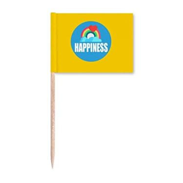 Imagem de Marcadores de palito de dente amor felicidade eterna para decoração de festa