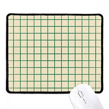 Imagem de Mousepad com padrão decorativo de grade branca verde borda costurada tapete de borracha para jogos, Apoio Mouse