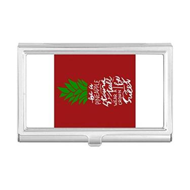 Imagem de Be a Pineapple Stand Tall Citsmas Porta-cartões de visita com porta-cartões