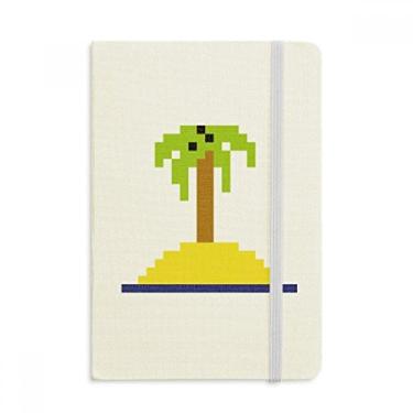 Imagem de Caderno de verão com estampa de coqueiro, capa dura em tecido oficial