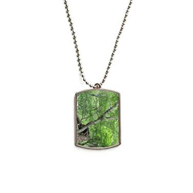 Imagem de DIYthinker Changbai Mountain Yuehua Colar com pingente de placa de cachorro de aço inoxidável