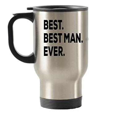 Imagem de Caneca de viagem Bestman – Best Man Ever – Presentes de melhor homem – Presentes divertidos de casamento do noivo