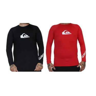 Imagem de Camiseta De Lycra Quiksilver Surf All Times Kit 2 Peças