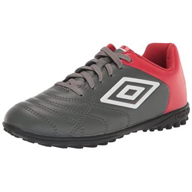 Imagem de Umbro Tênis masculino Classico Xi Tf Jr, Metal, branco/vermelho, 12 Little Kid