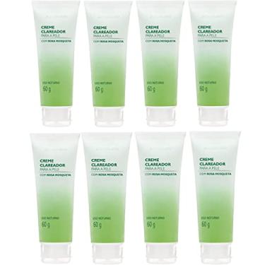 Imagem de Kit 8 Creme Clareador Para Pele Com Rosa Mosqueta 60g