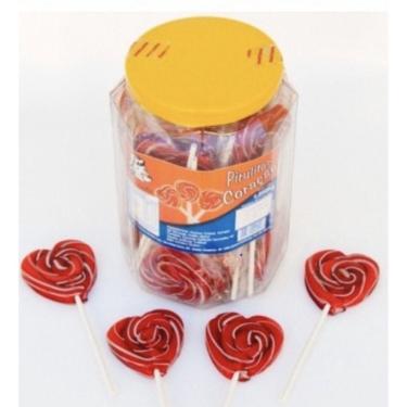 Imagem de Pirulito Psicodélico Coração Martinha 35g Pote C/30 Unid