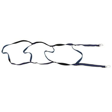 Imagem de Escada de corda suspensa para barcos marítimos com ganchos, nylon, azul, dobrável, portátil, para iates, caiaques, barcos infláveis (escada de 4 degraus)