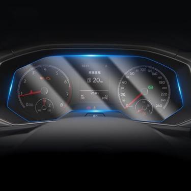 Imagem de LAVIYE Carro Anti riscos e prevenção de poeira Detalhes Interiores Adesivos Filme TPU, para Volkswagen T-Roc 2018-2023 Painel de Instrumentos Tela Protetor de Filme