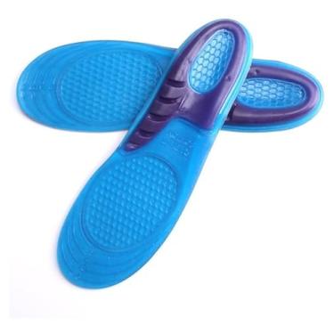 Imagem de Par Palmilha Silicone Gel Ortopédica Anti Impacto Esportiva