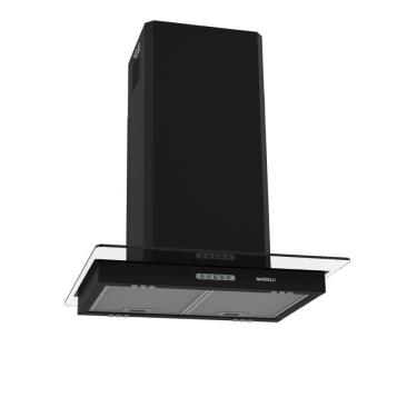 Imagem de Coifa Ilha Black Vidro Reto 60 cm 220v Nardelli Preto
