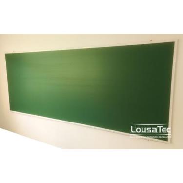 Imagem de Quadro Escolar Verde Liso 350X120cm - Lousa Profissional - Moldura De