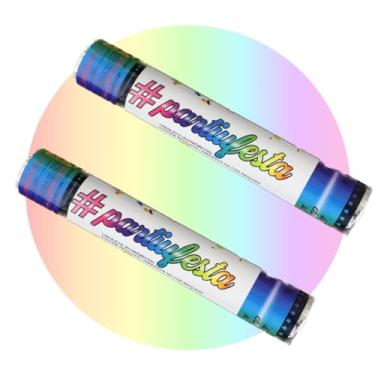 Imagem de 2 Lança Confete Metalizado Festa Réveillon (Colorido)