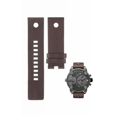 Imagem de Pulseira Diesel DZ7258 Compatível Sem Fivela Marrom 24mm Couro Legítimo