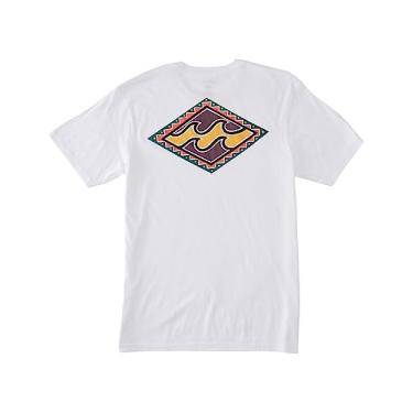 Imagem de Billabong Camiseta masculina de manga curta com estampa premium, Giz de cera branco, onda 23, P