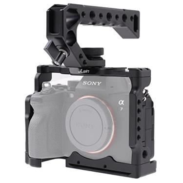 Imagem de Suporte para gaiola A7 IV, gaiola de câmera Hersmay com alça superior para câmera Sony A7 IV / A7S III Full Frame mirrorless