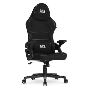 Imagem de Cadeira Gamer DT3 GX, reclinável, apoio de cabeça ajustável, apoios de braços com ajuste de profundidade, revestimento em tecido Max2Weave™, suporta até 110kg e altura máx. de 1,75m (Black)