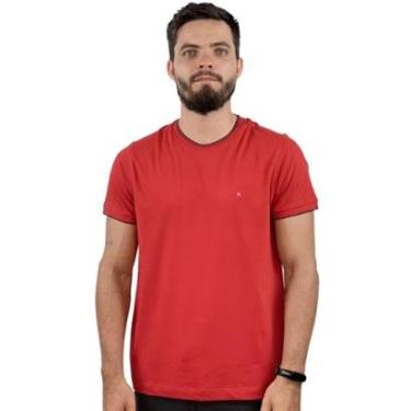 Imagem de Camiseta Aramis Masculina Navy Stripes Neck Vermelha-Masculino