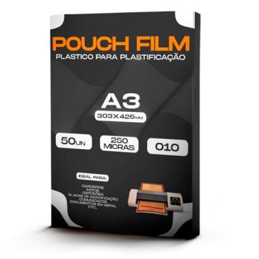 Imagem de Plástico para Plastificação 0,10 Formato A3 303x426mm 50un