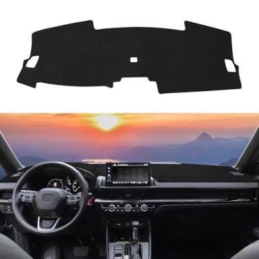 Imagem de Rilsen Capa de painel com ajuste personalizado para Honda CRV CR-V 2023 2024 2025 (sem HUD) Capa de painel antiderrapante protetor de painel protetor solar sem brilho preto