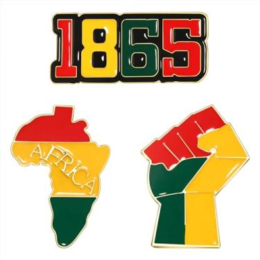 Imagem de Broches africanos para mulheres broche de juneteenth esmalte preto história africana mapa broches preto rainha poder punho lapela alfinetes preto história mês juneteenth acessórios joias africanas