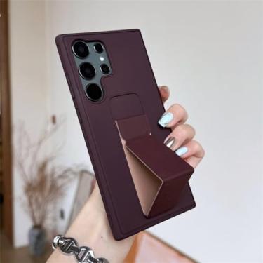 Imagem de Capa de telefone magnética com pulseira de luxo para Samsung Galaxy S24 S23 Utra S22 S21 S20 FE S10 Note 20 10 Plus Capa de couro, marrom, para Galaxy S20 FE