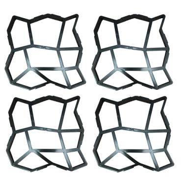 Imagem de 4 Formas A *Slim* Molde Piso Concreto Calçada Jardim Caminho de Pedras - Easy Piso