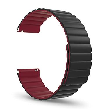 Imagem de Pulseira magnética de silicone para relógio inteligente de liberação rápida de 20 mm de substituição para Galaxy 42 mm, Active 2 de 40 mm e 44 mm, Gear S2 Classic Sport Vívoactive 3 Vivomove HR