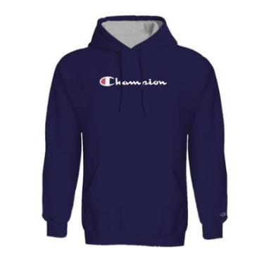 Imagem de Moletom Champion Felpado c Capuz Logo Script Ink Cinza-Masculino