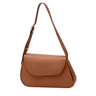 Imagem de Mariart Cosmos Bolsa Shoulder Feminina de Couro Bovino Legítimo (Camel)
