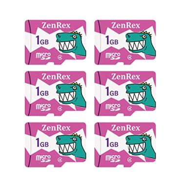 Imagem de ZenRex Pacote de 1 GB de cartão de memória Micro SD C4 com 6 unidades para câmera, tablet, smartphone com adaptador