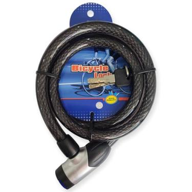 Imagem de Trava Tranca Cadeado Grosso Bike Moto Estepe 1,2mts X 15mm