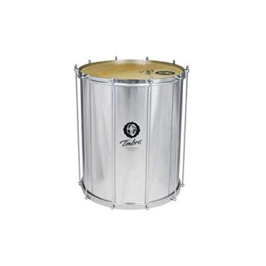 Imagem de Surdo Samba de 18 Polegadas por 55 cm em Alumínio com Aro Cromado e Pele Animal - 8237