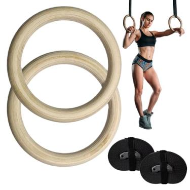 Imagem de Anéis de exercício com alças, anéis de ginástica para homens | Anéis de calistenia ajustáveis ​​Equipamento de ginástica para casa | Anéis de exercício resistentes puxam o anel para flexões, ginástica