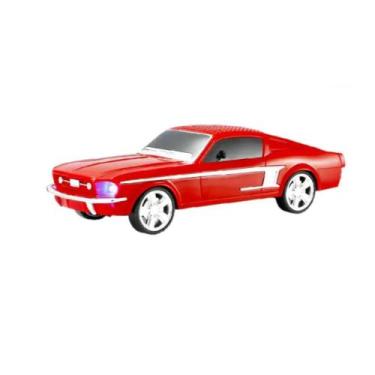 Imagem de Caixa som portatil bluetooth fm usb tws 10w rms carro mustang vermelho