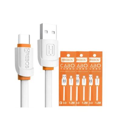 Imagem de Kit 3 Cabo Tipo-c usb para Samsung A13 A23 A33 A53 A73 A52s - Hrebos