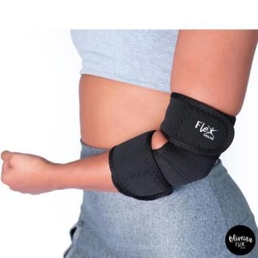 Imagem de Cotoveleira Ajustável Protetora Neoprene Treino, Fitness, Exercício Fu