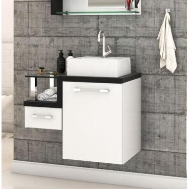 Imagem de Gabinete Armário p/Banheiro (Balcão C/cuba Q32) Legno 630 - Compace, B