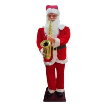 Imagem de Papai Noel Musical Com Saxofone Bivolt 1,80 Metros - MW Mix