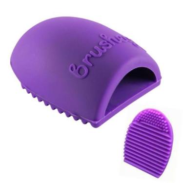 Imagem de Limpador De Pincéis De Maquiagem Em Silicone Marco Boni, Roxo