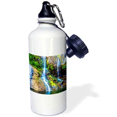 Imagem de 3dRose Garrafa de água esportiva Salmon Creek Falls In The Santa Lucia Mountains Of California 600 ml, multicolorida