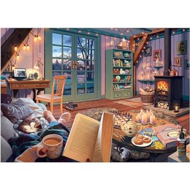 Imagem de Ravensburger Cozy Retreat 500 Piece Large Format Jigsaw Puzzle for Adults - Every Piece is Unique, Softclick Technology Means Pieces Fit Together Perfectly, Multi, 27"" x 20"""